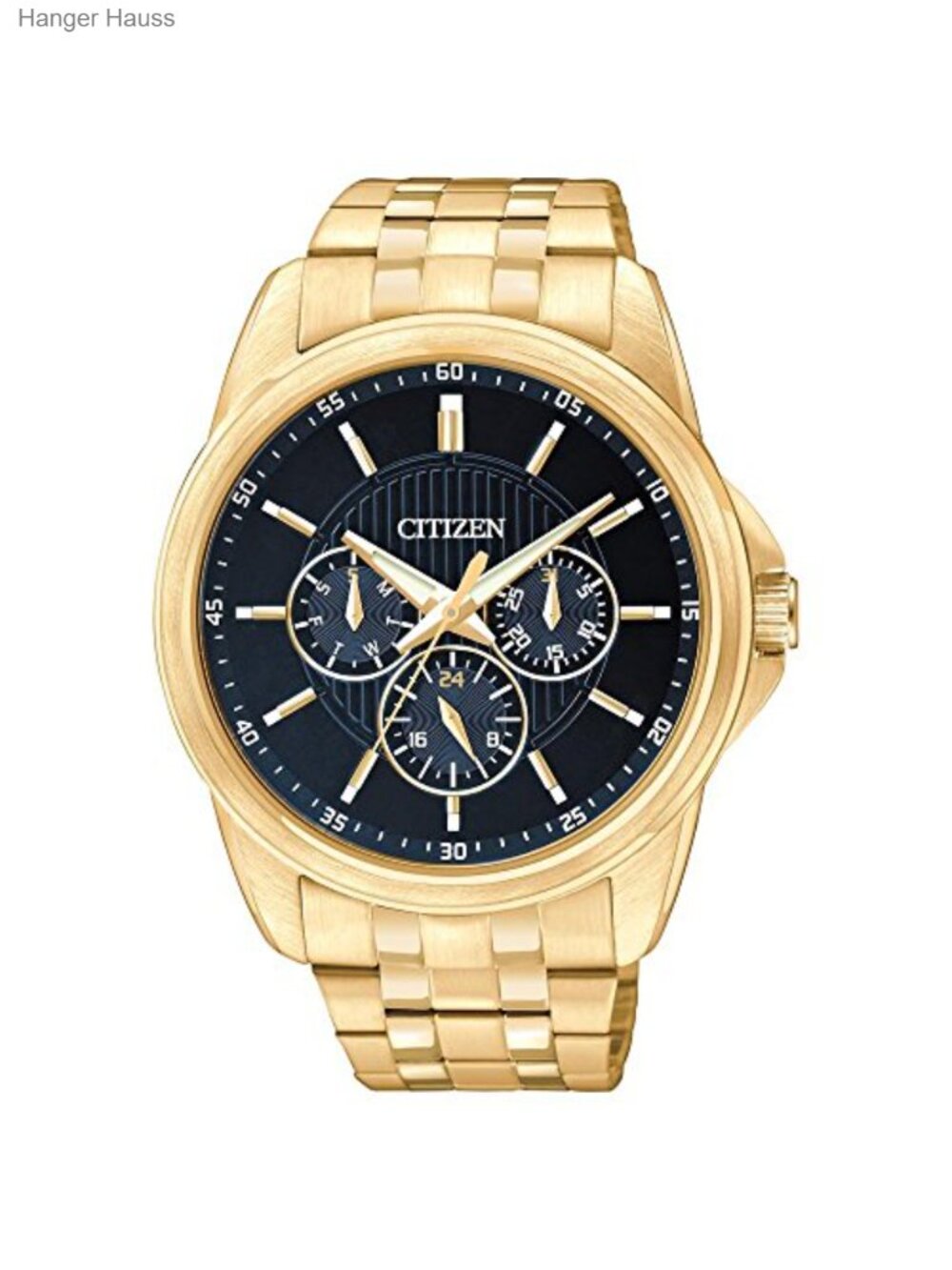 Men's Citizen Quartz Stainless Steel Watch Day Date 12/24